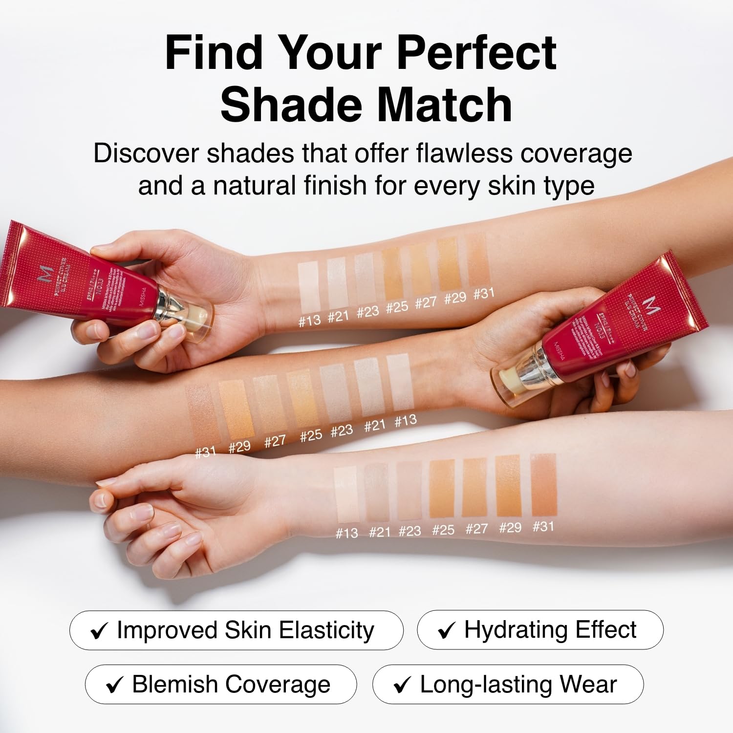 MISSHA M Perfect Cover BB crema no23, tono natural que se adapta a distintas pieles.