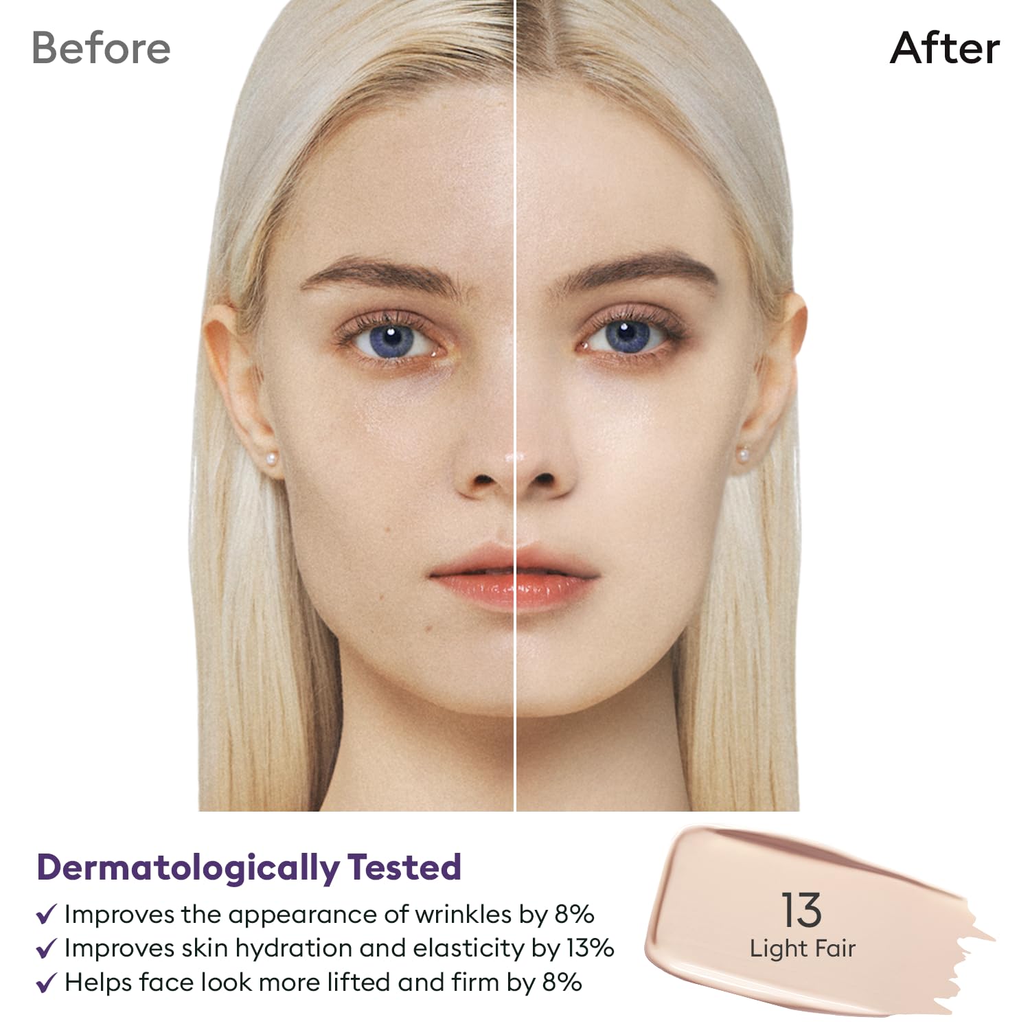 Missha M Perfect Cover Serum BB Cream No.13 silky texture blends smoothly for a skin-like finish.