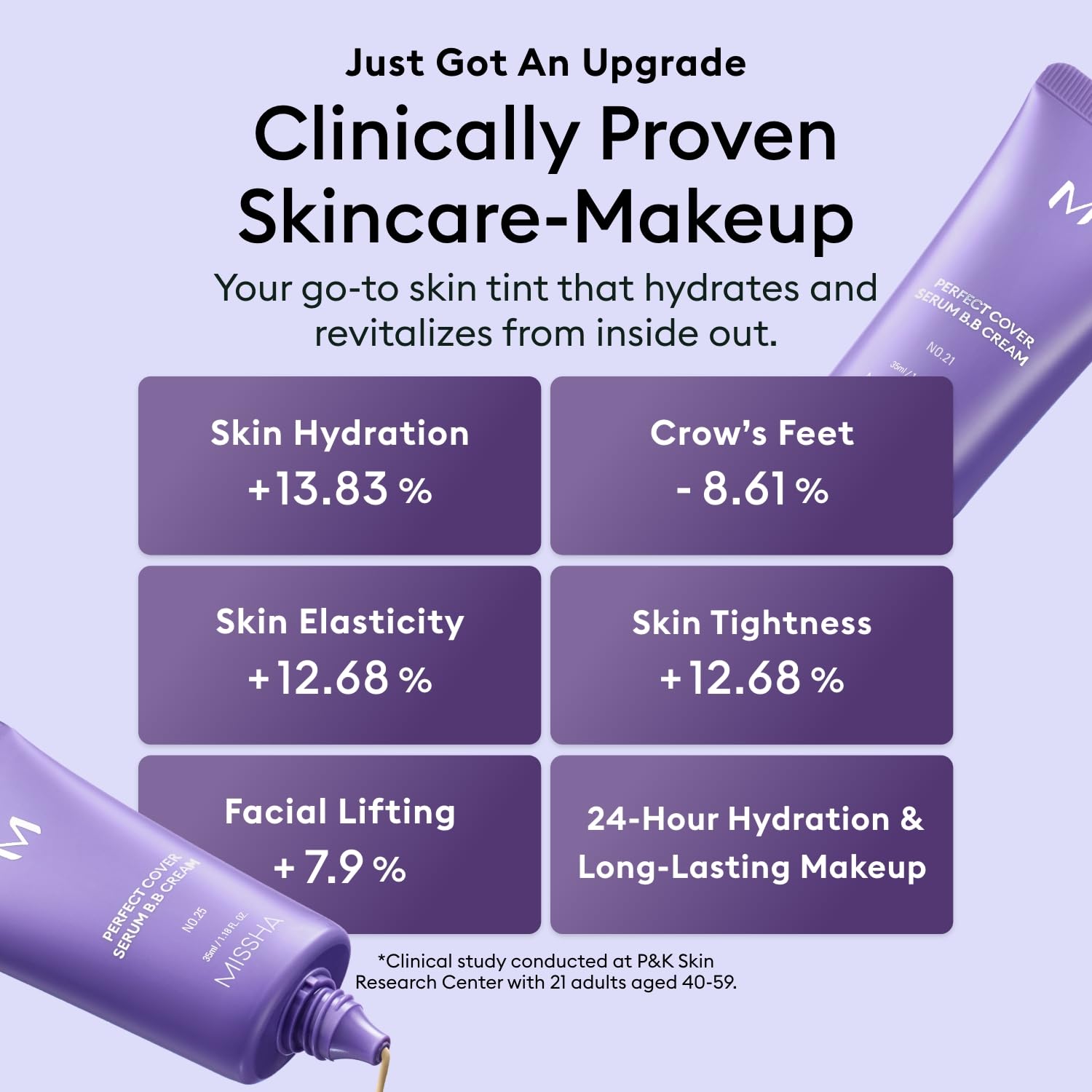 MISSHA M Perfect Cover Serum BB Cream No.33 Tan applying scene demonstrates quick, smooth blending.