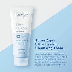Missha Super Aqua frasco con fórmula hialuronica para hidratación duradera