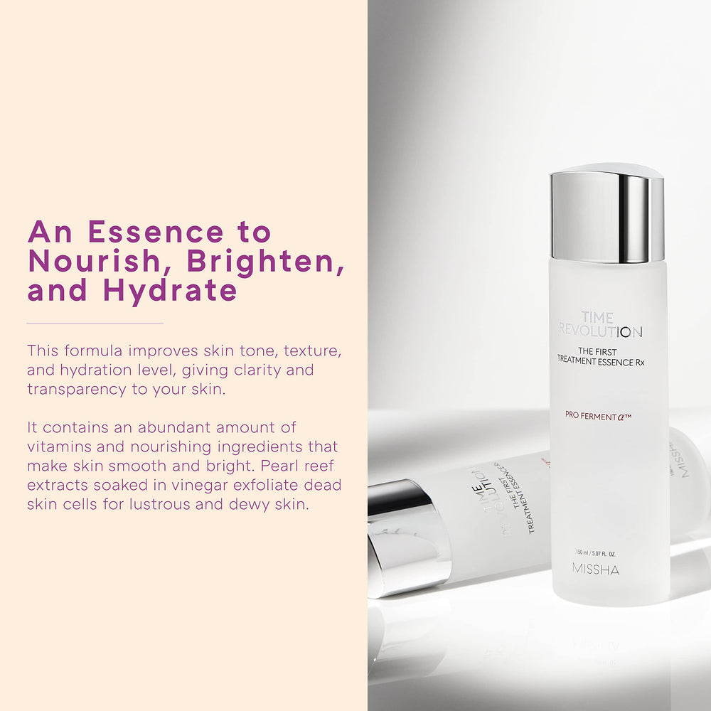 MISSHA Time Revolution First Essence RX absorption-closeup showing rapid uptake