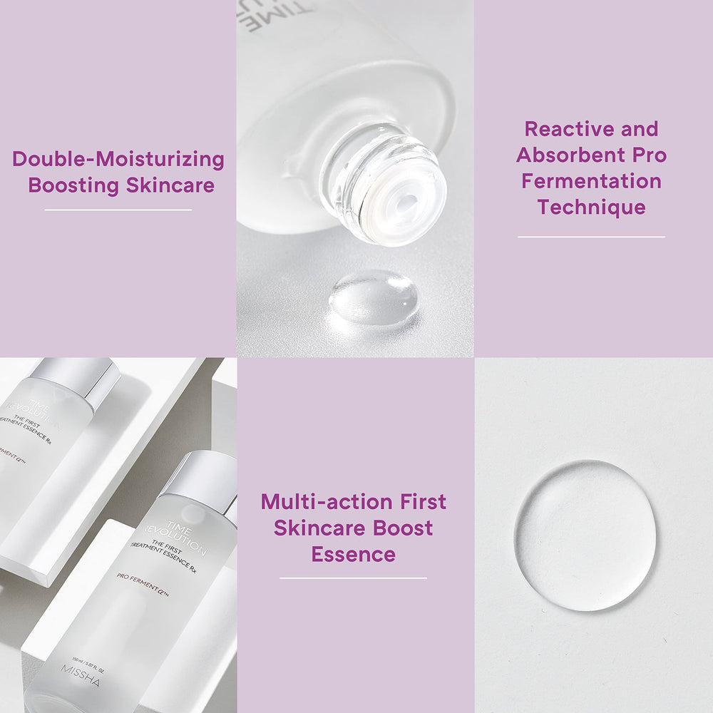MISSHA Time Revolution First Essence RX texture-application closeup for smoother skin