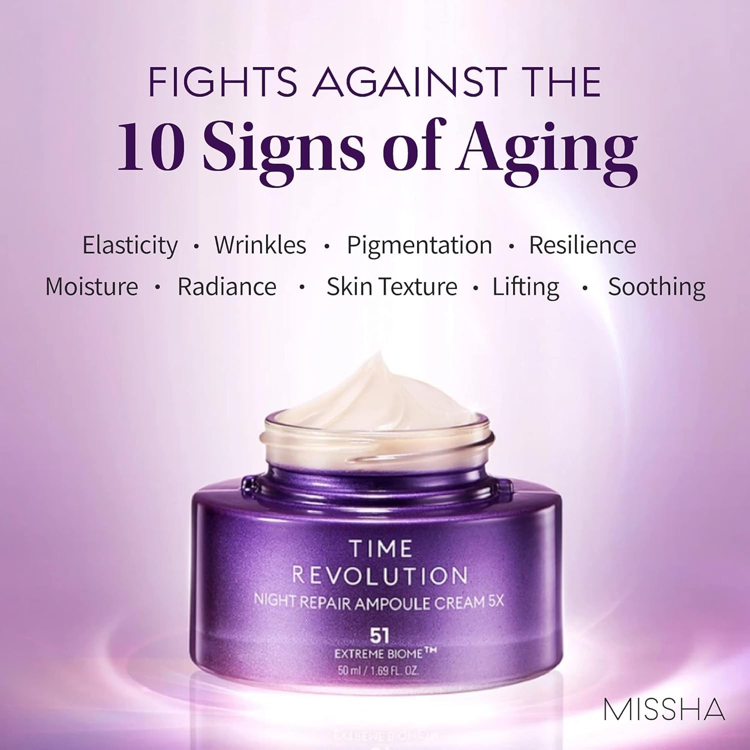 Ingredients highlight of MISSHA Time Revolution with jojoba and sunflower oils