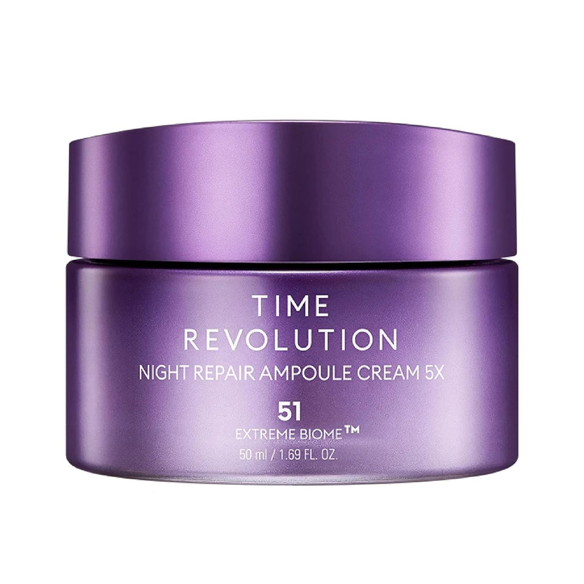 MISSHA Time Revolution Night Repair Ampoule Cream jar close-up showing rich overnight hydration