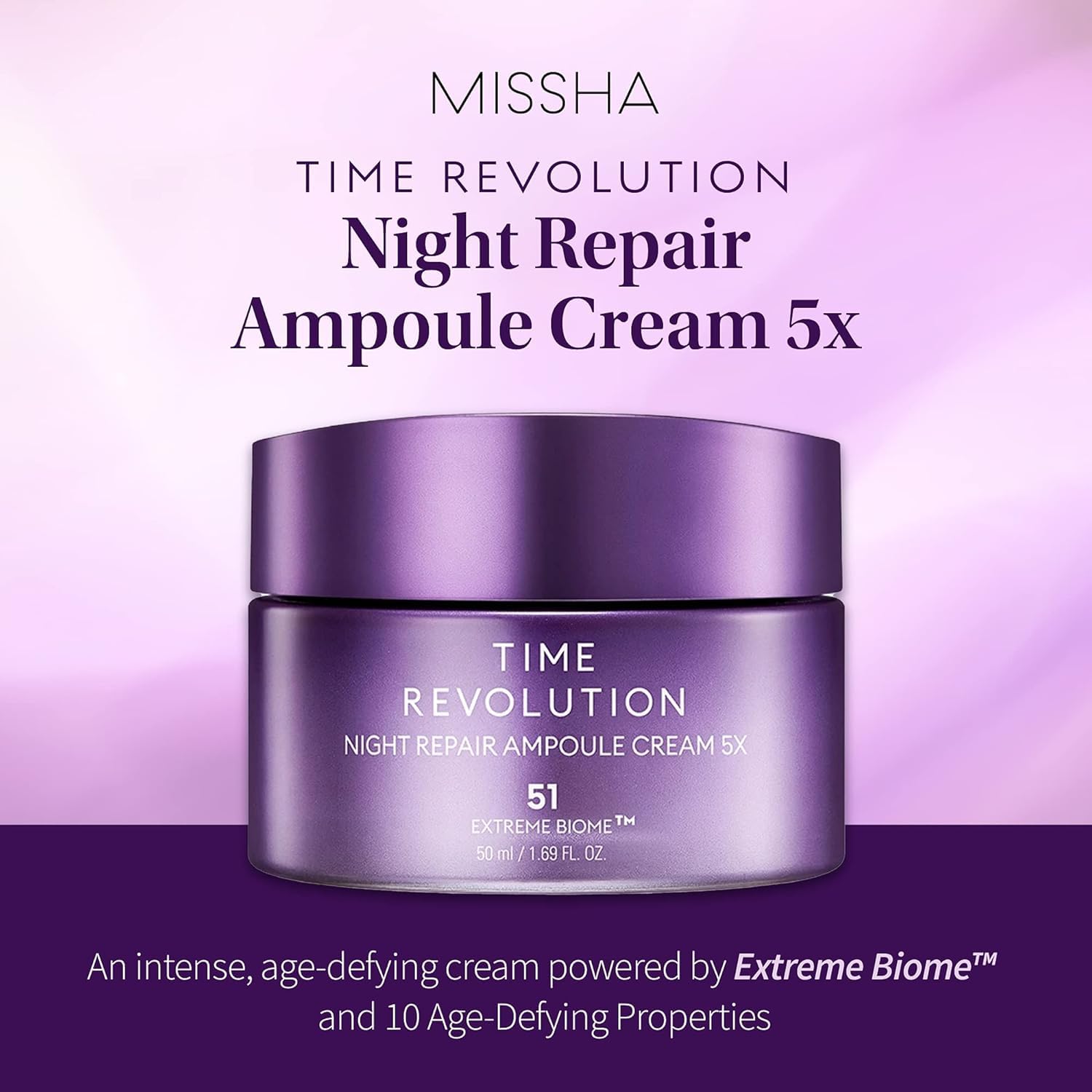 Close-up of MISSHA Night Repair Cream giving a skin glow after overnight use