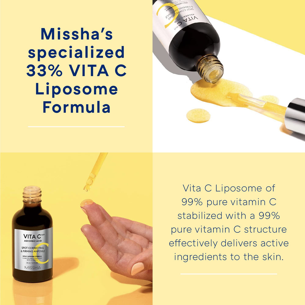 Missha Vita C Plus ingredientes clave: vitamina C y ácido hialurónico