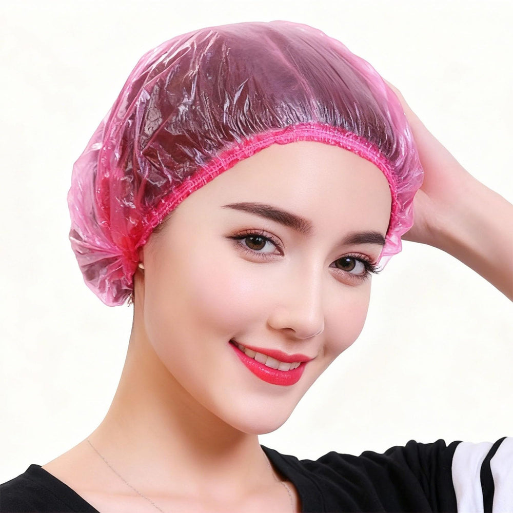 Gorro de ducha desechable MISSJOJIAY en empaque práctico para viaje.