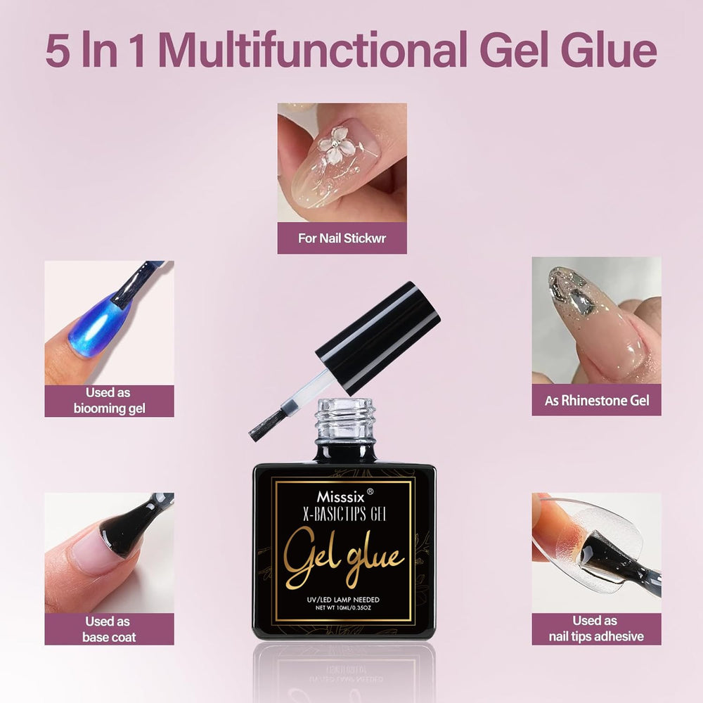 Misssix 9-in-1 gel glue simplifies bonding for durable nail extensions