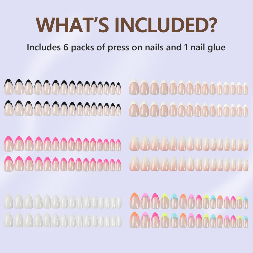 Misssix French tip short nails offering salon-style flair