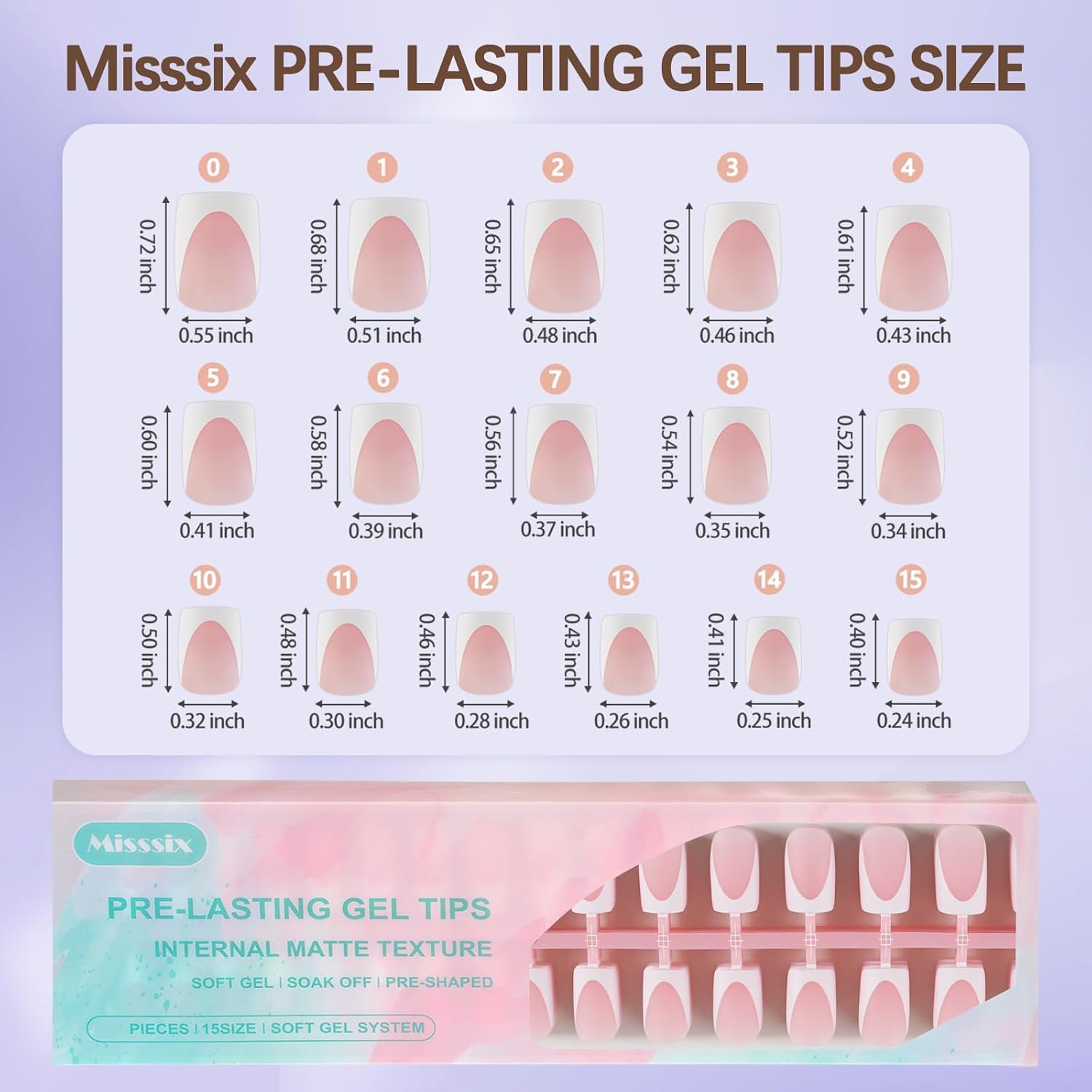 Misssix kit inicio xbasic uñas francesas para arte de uñas en casa.