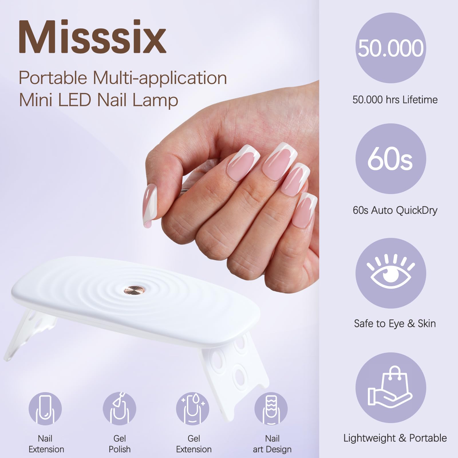 Misssix lima mini para dar forma y suavizar uñas.