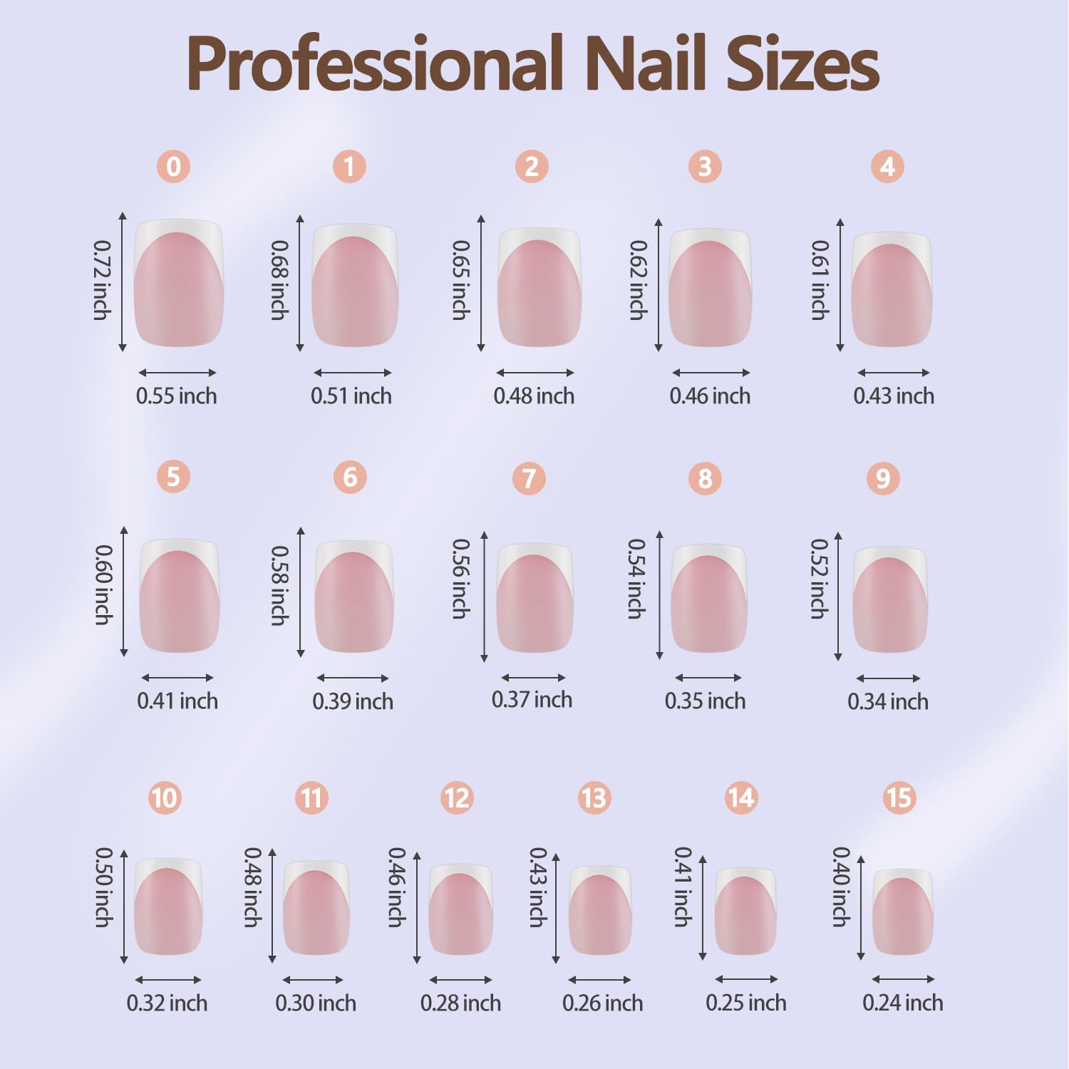 Misssix dieciséis tallas: ajuste perfecto para uñas diversas.