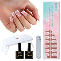 Misssix uñas francesas profundas, 160 piezas, para manicura casera duradera.