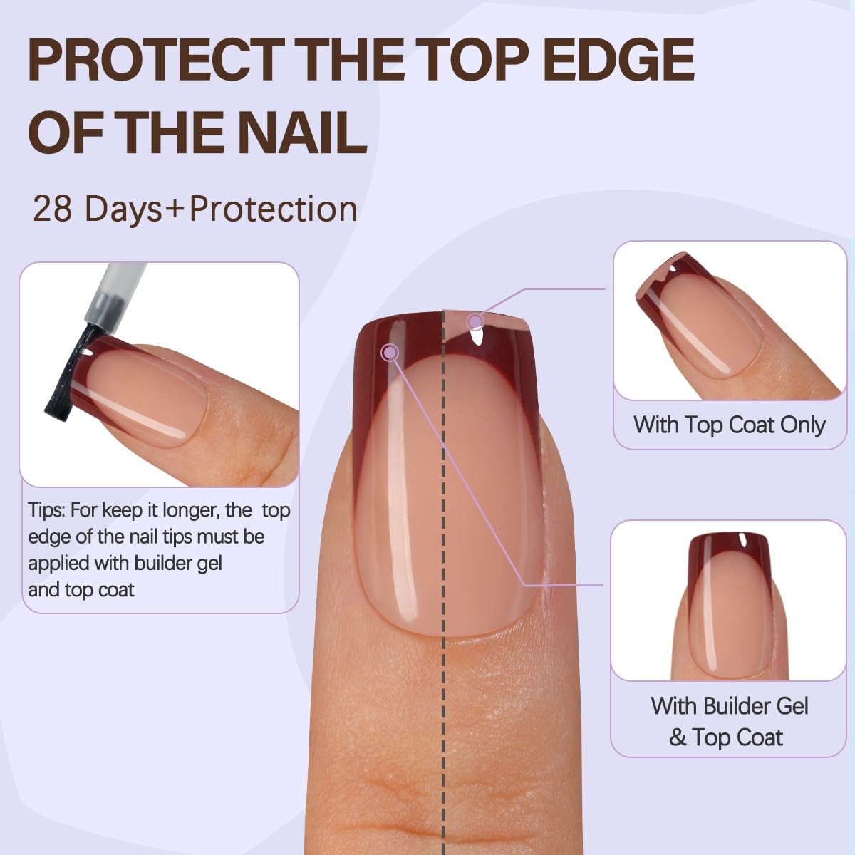 Misssix XBASICTIPS 15 sizes provide precise nail fit.