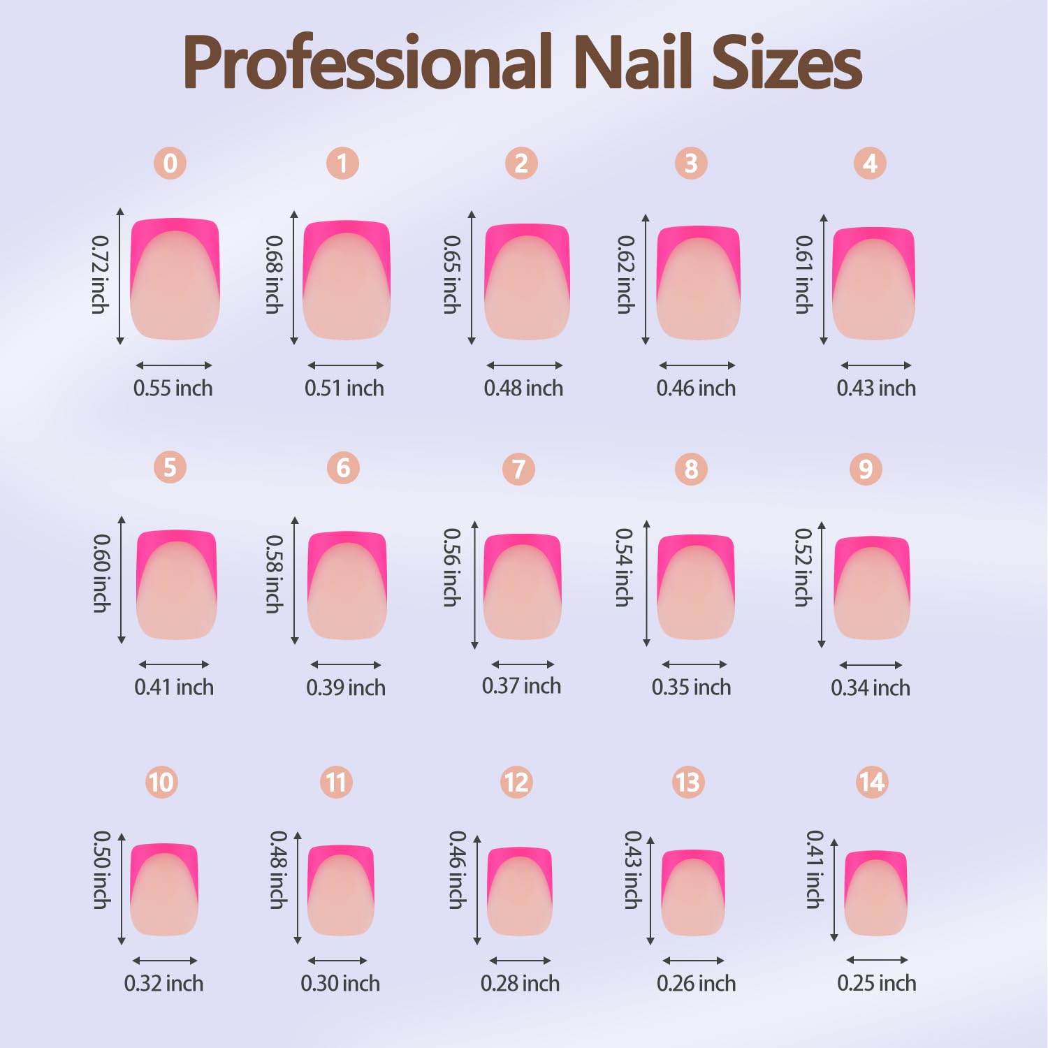 Misssix XBASICTIPS fifteen sizes ensure precise fit from cuticle to free edge