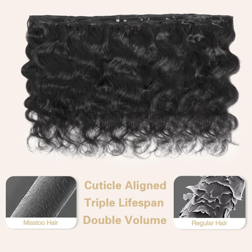 Misstoo Cambodian body wave weft flat-lying for seamless sew-in.