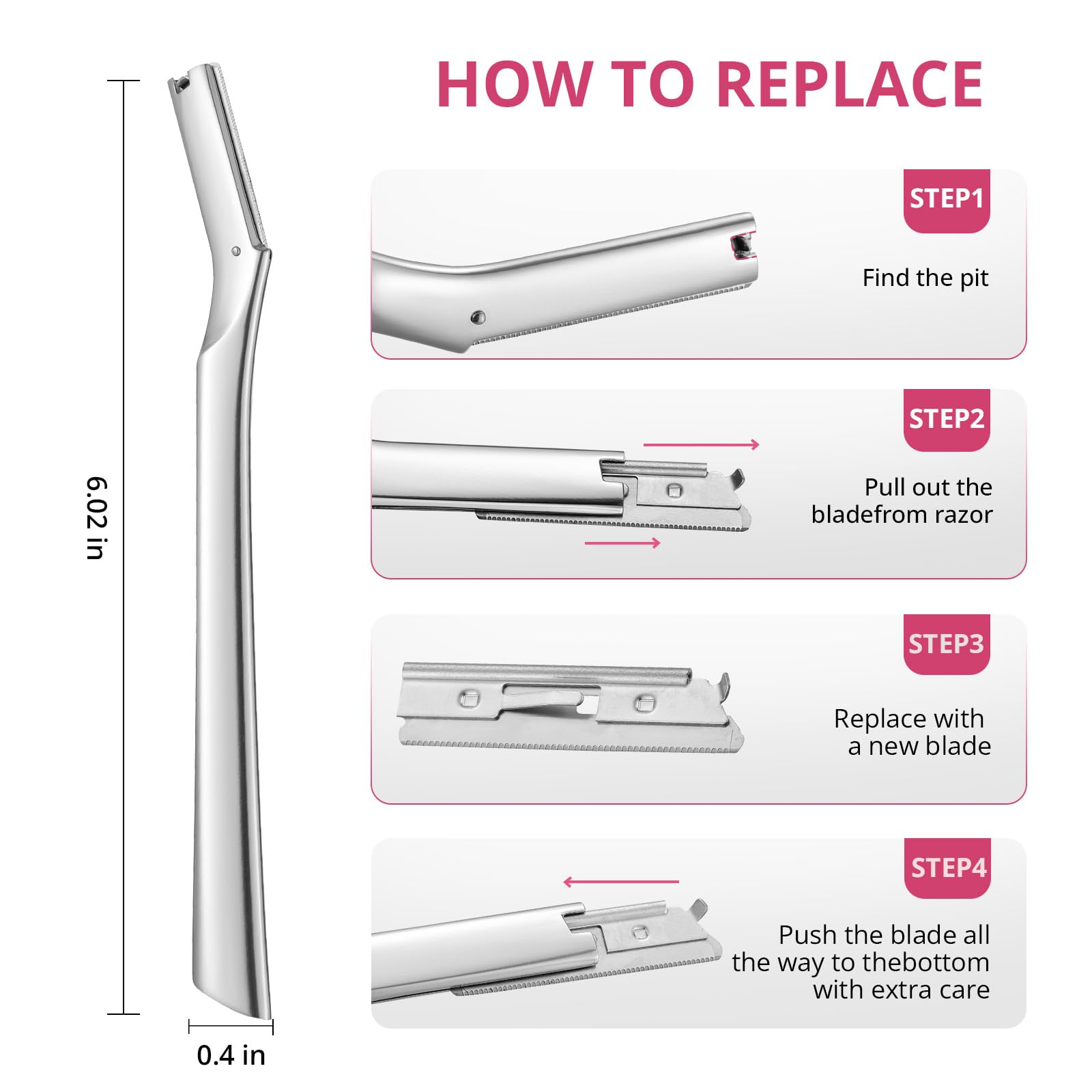Mistfree Dermaplane Razor eyebrow grooming for clean, defined brows.