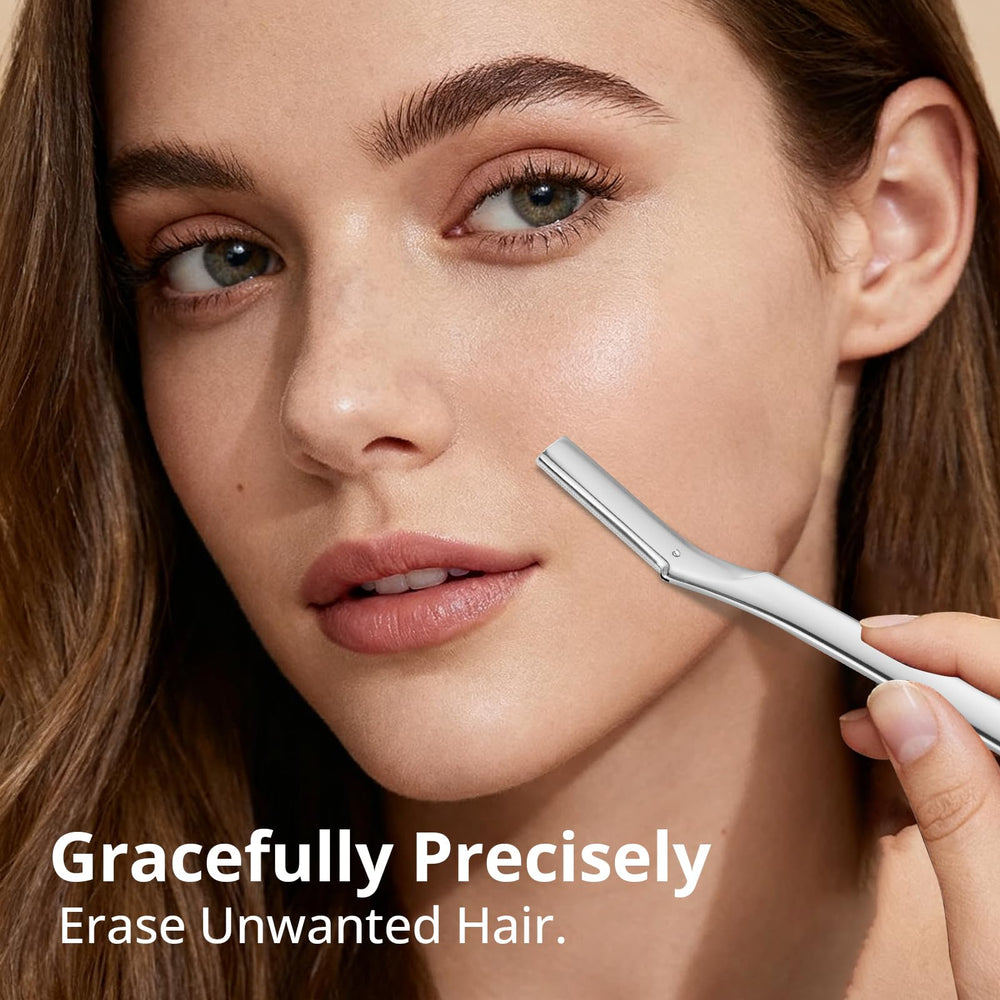 Mistfree Dermaplane Razor in a skincare routine enhancing makeup results.