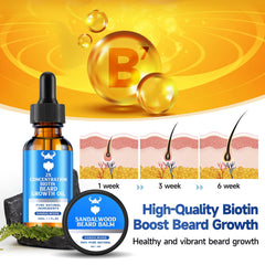 MistySprite beard growth kit box highlights natural care for comprehensive beard maintenance.