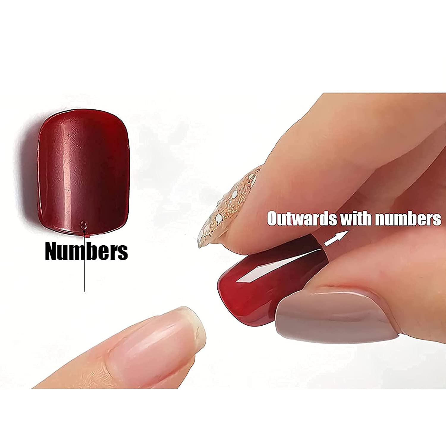 MISUD press-on nails ready for date night or wedding events.