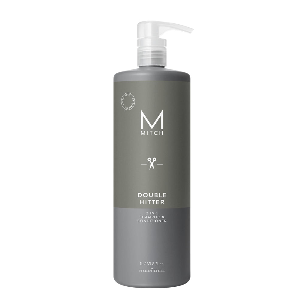 MITCH Double Hitter bottle front, ready to use 2 in 1 for quick showers
