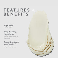 MITCH Dry Paste Texture Clay in hand delivers volume and textured definition.