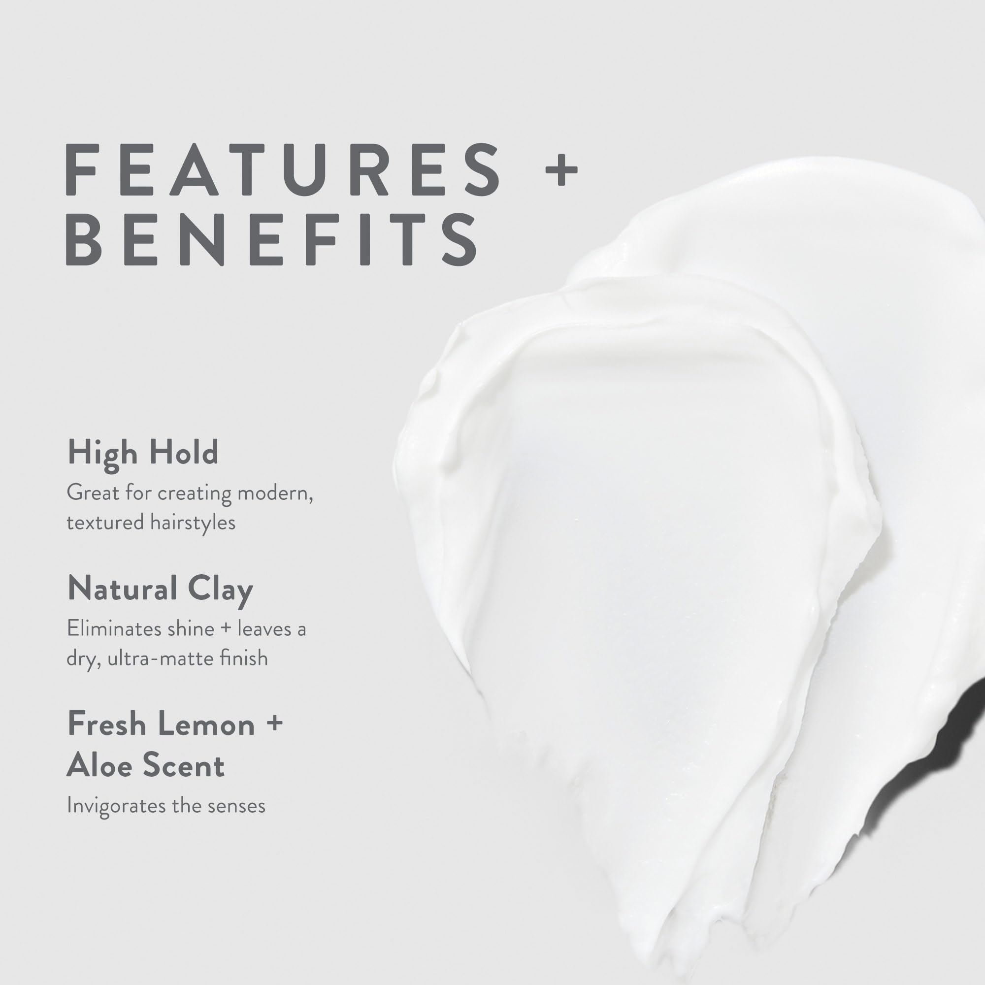 MITCH Matterial Finishing Clay creates textured, modern hairstyle with matte finish.