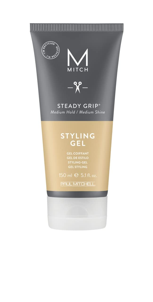 MITCH Steady Grip: botella de gel para agarre medio y brillo natural.