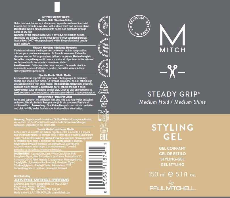 Envase ecológico de MITCH Steady Grip con materiales reciclados.