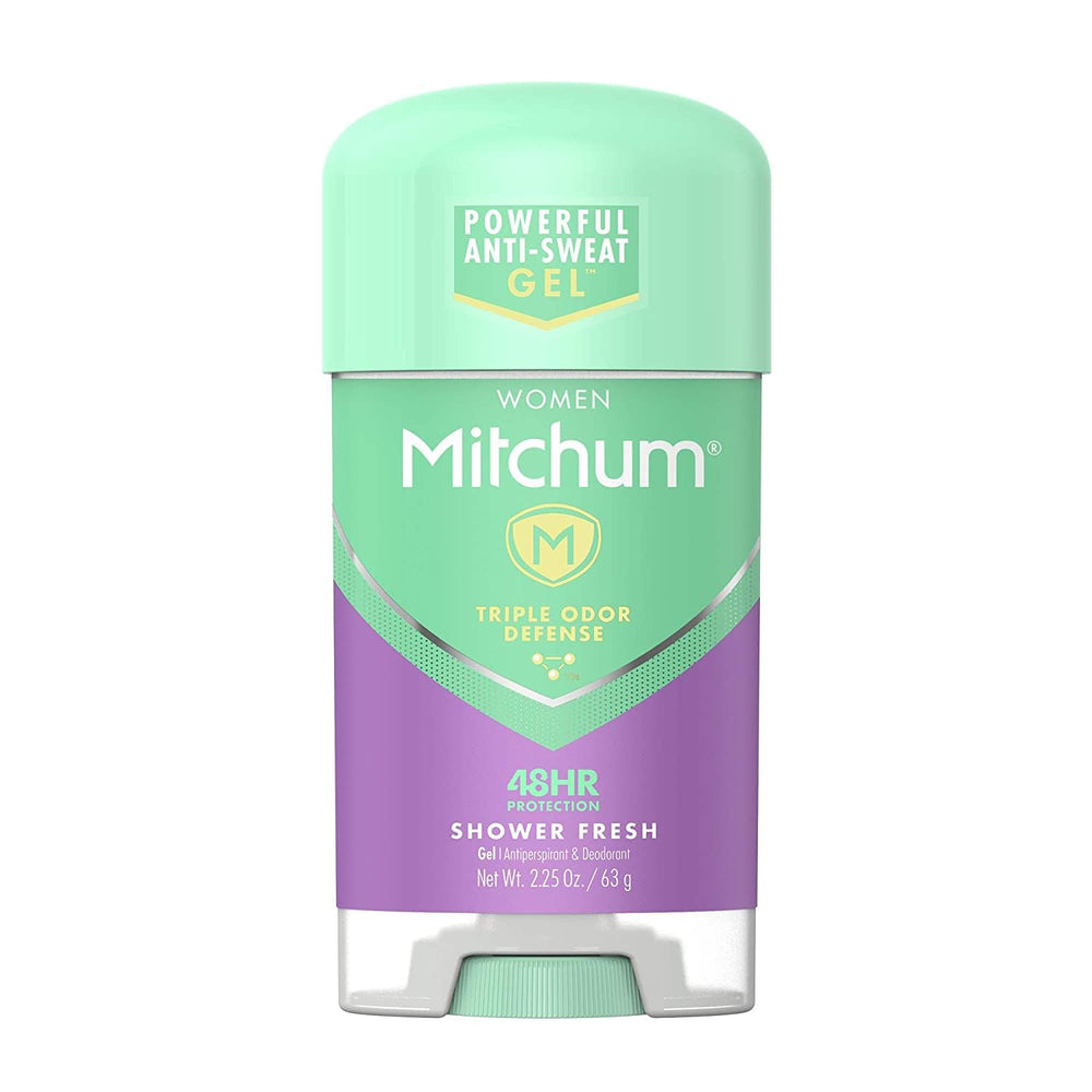 Mitchum Advanced Women Gel Shower Fresh twin-pack front view with long-lasting fragrance and protection possibilities.