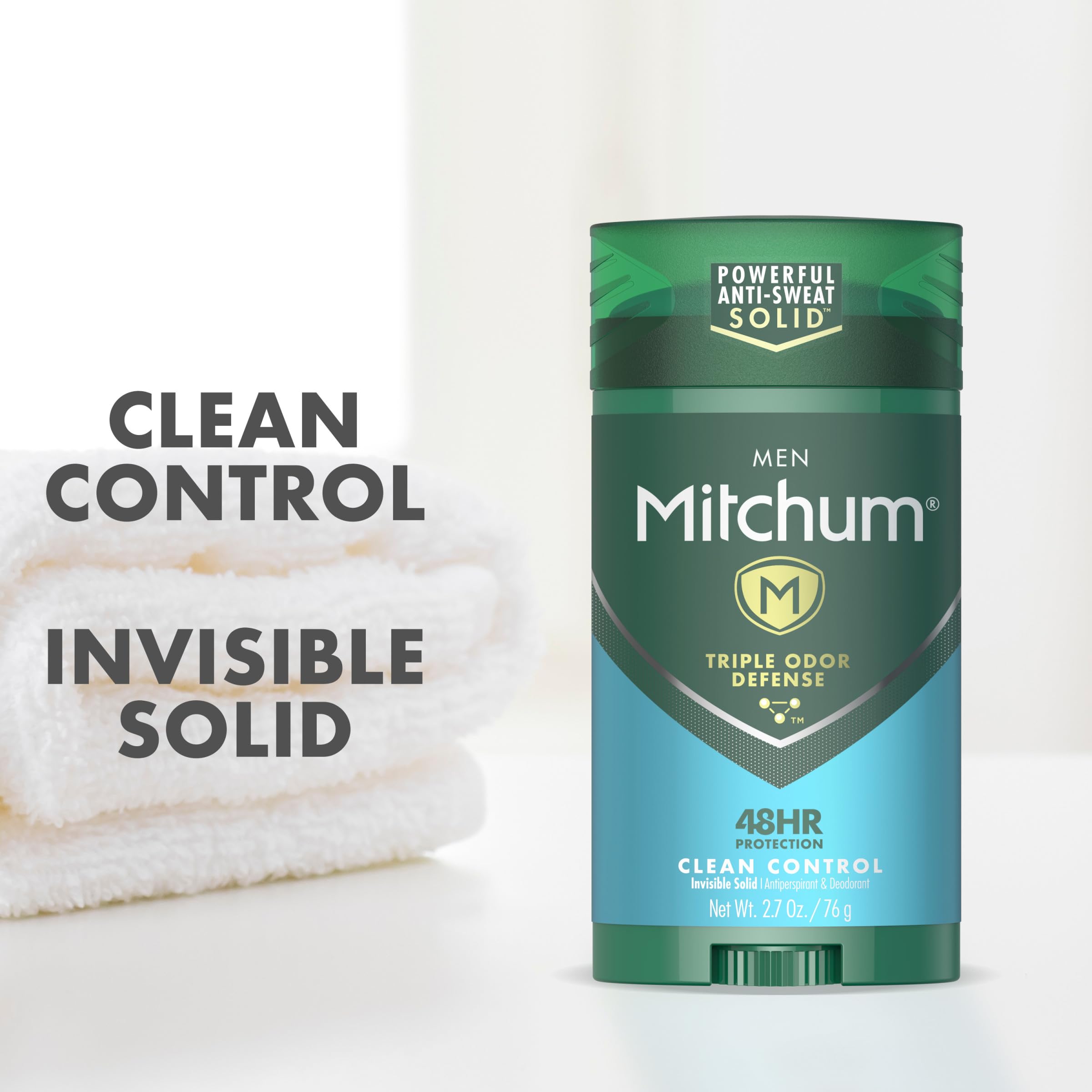 Mitchum Alcohol-free formula label highlights skin-friendly protection.