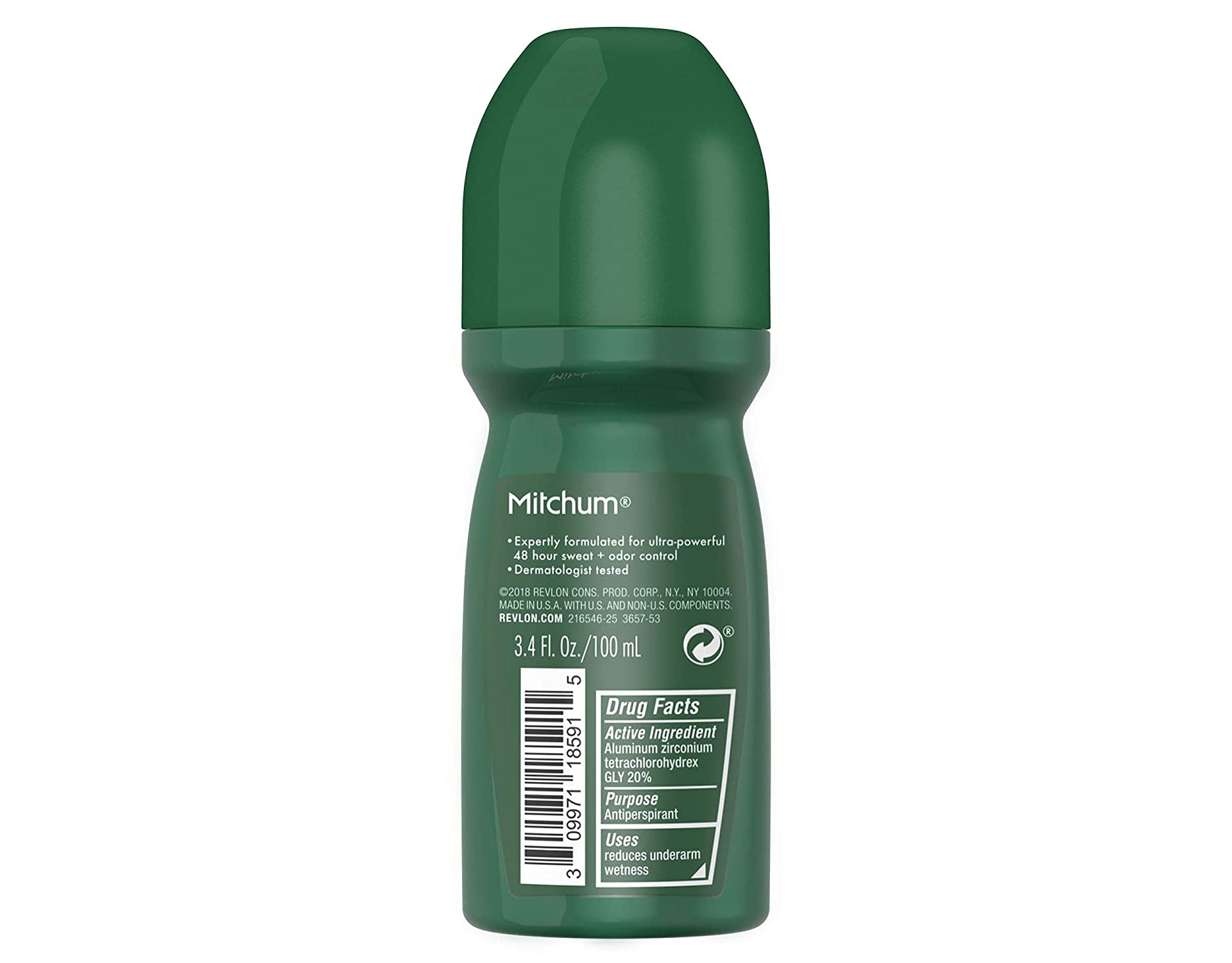 Desodorante Mitchum dermatológicamente probado para piel sensible.