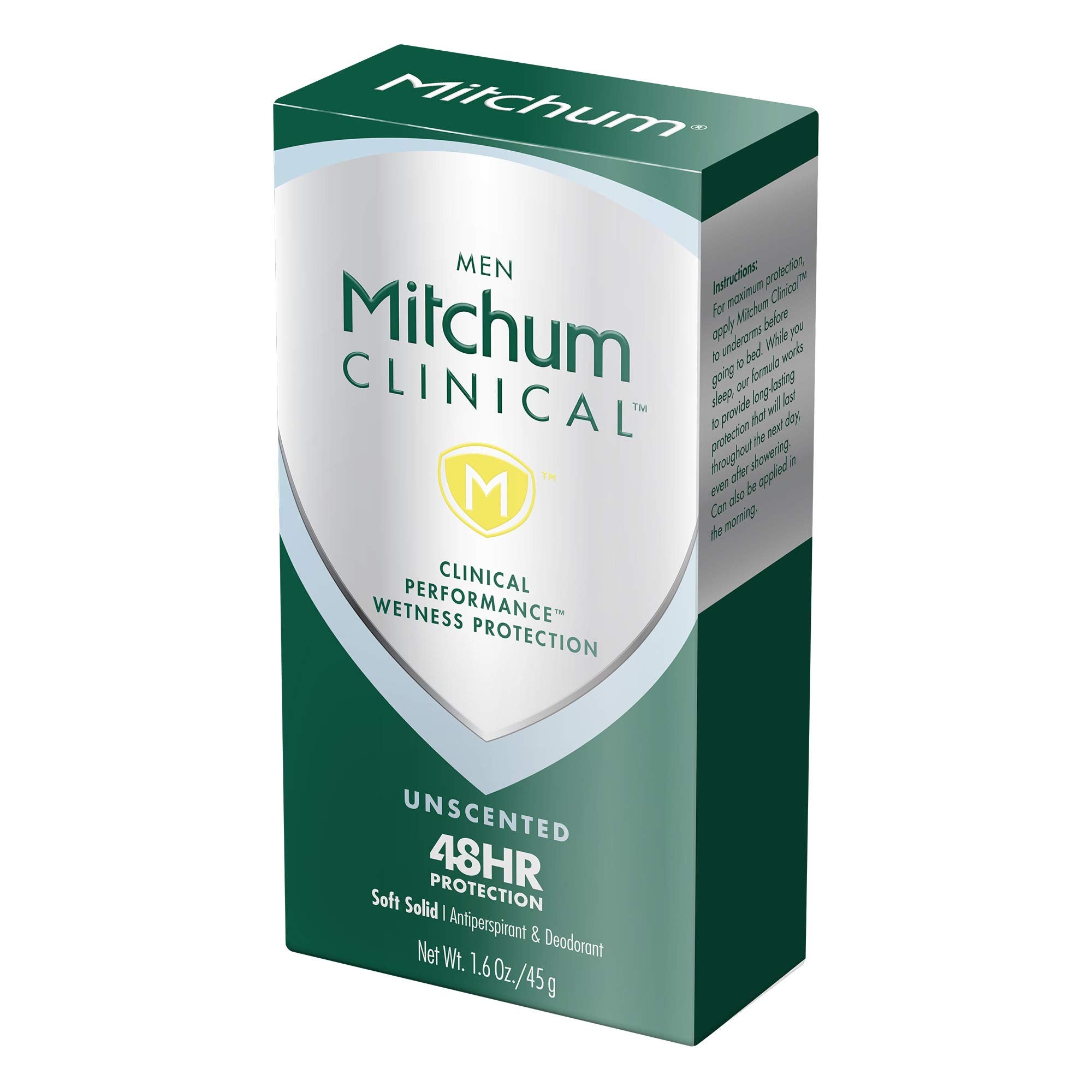 Desodorante Mitchum sin fragancia, opción suave para piel sensible.