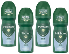 Mitchum Desodorante Invisible con rodillo sin perfume y pack de 4, uso diario discreto.