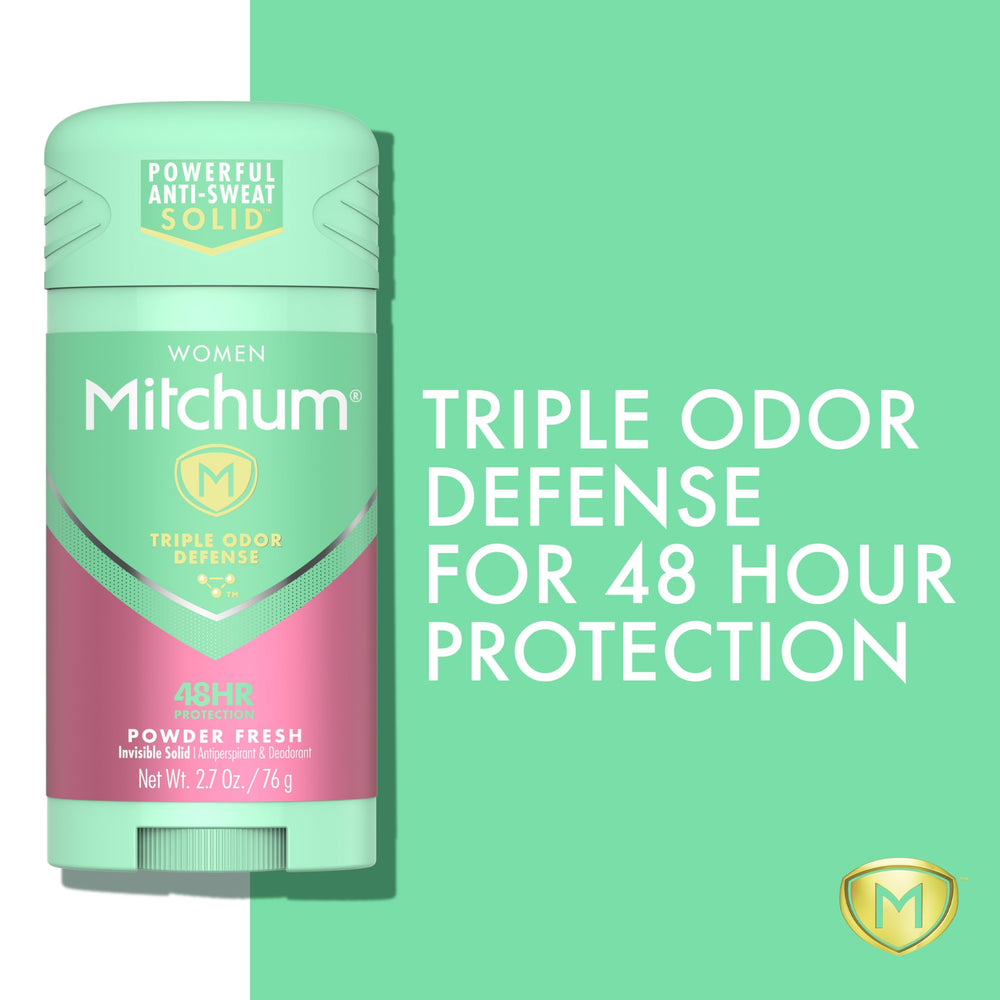 Aplicación suave del desodorante Mitchum, stick cómodo para uso diario sin esfuerzo.