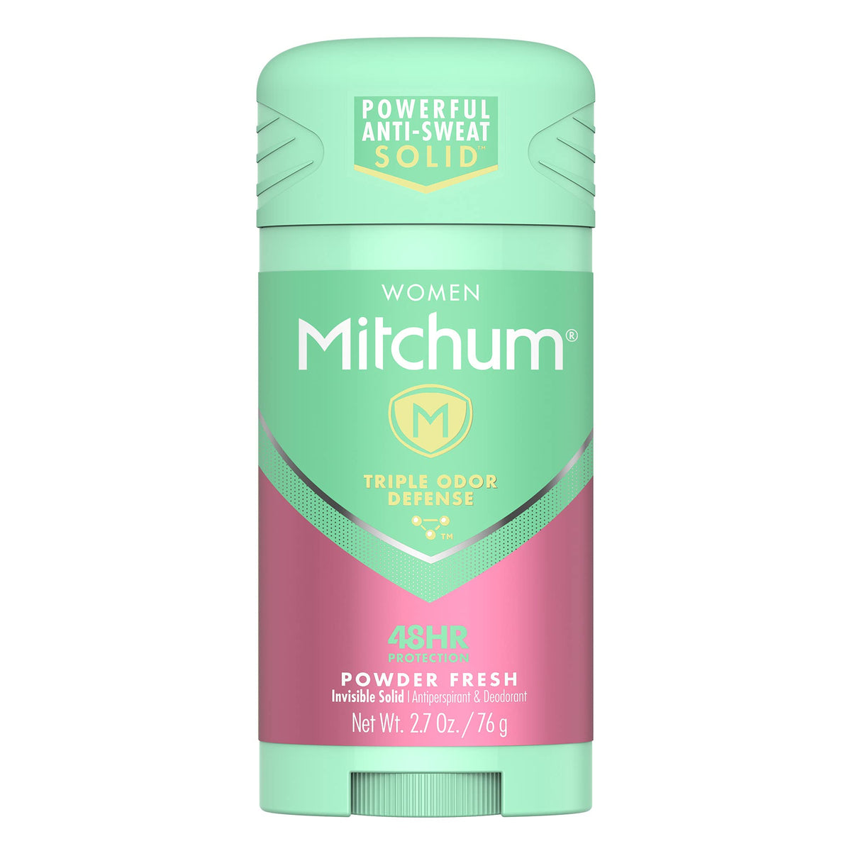 Desodorante Mitchum para mujer en stick polvo fresco, protección duradera para todo el día.