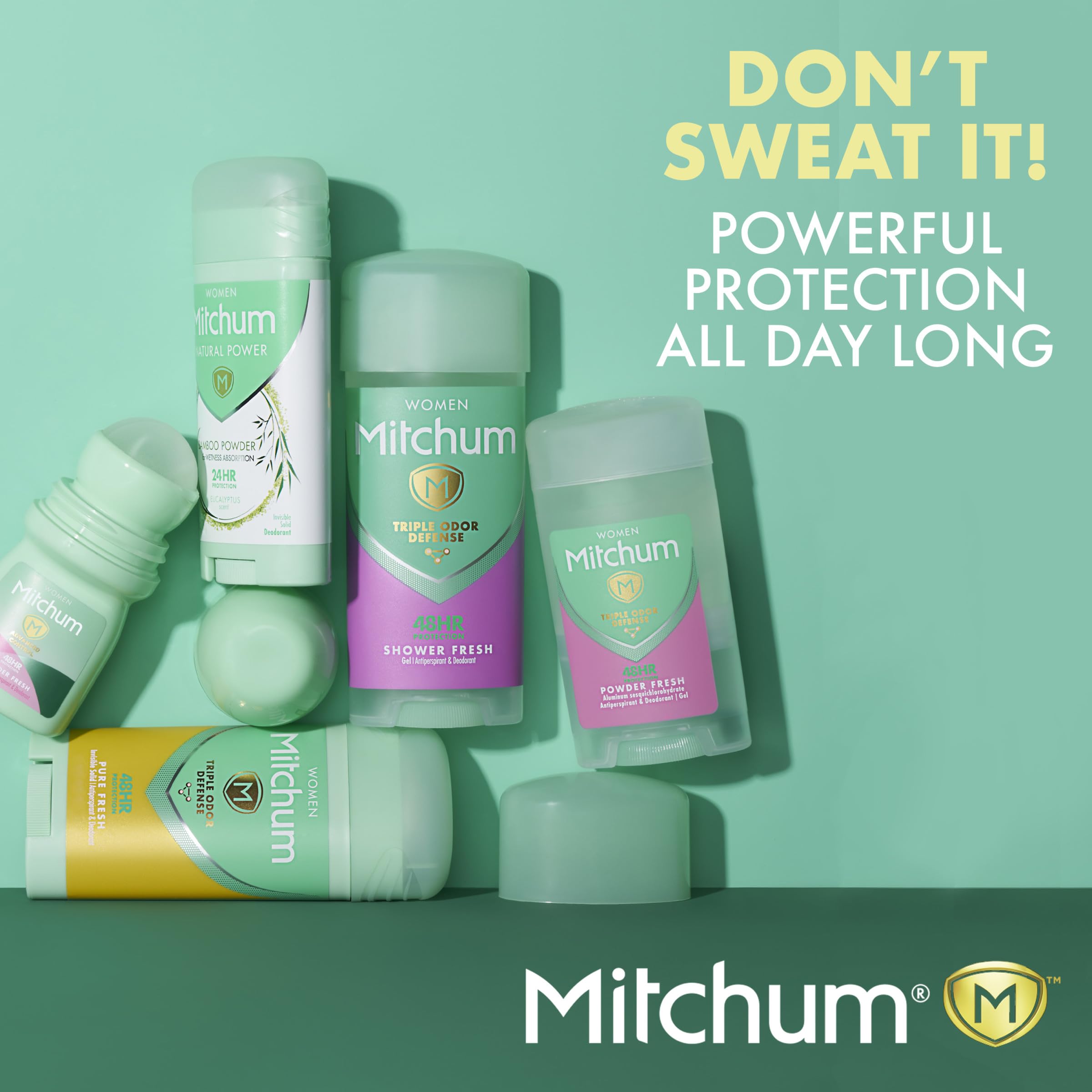 Mitchum dry feel underarm after application for lasting comfort.