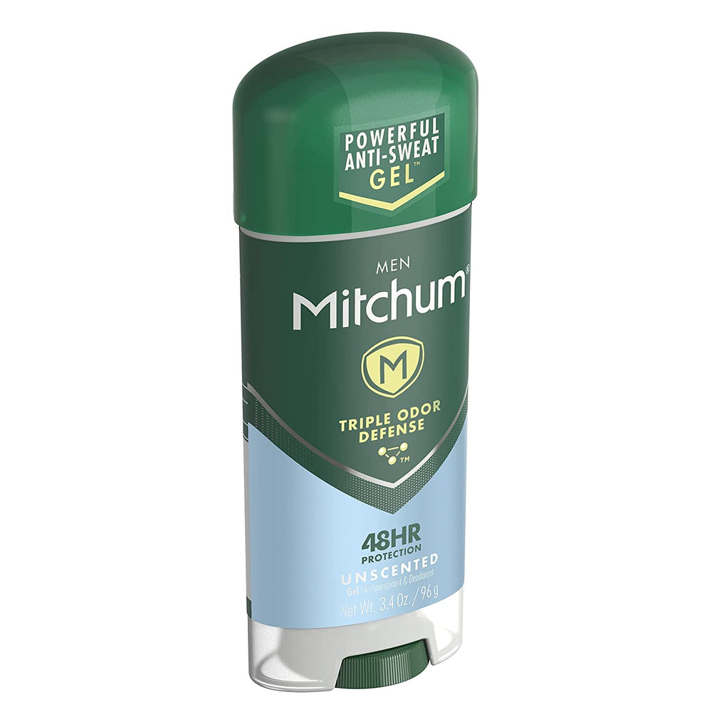 Envase compacto de Mitchum para llevar en bolso.