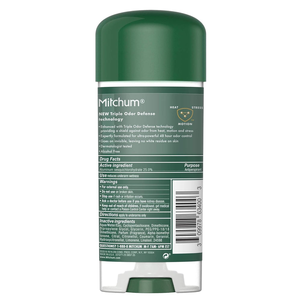 Mitchum pack de tres de 100 ml, ideal para viajes y uso diario.