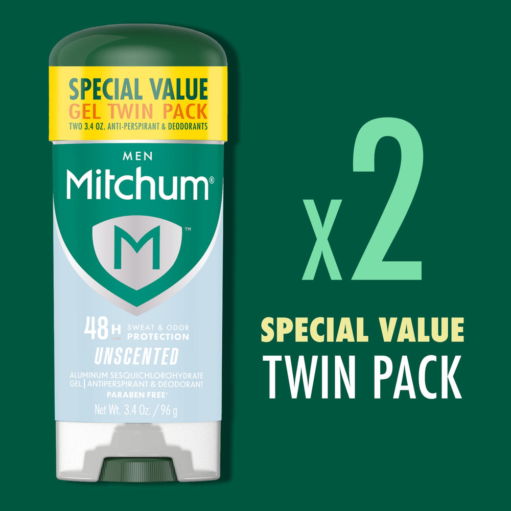 Mitchum triple odor protection shields against heat, motion, and stress.