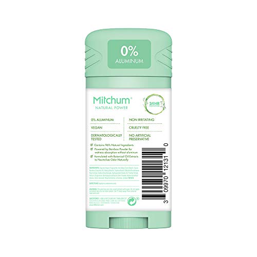 Empaque de Mitchum Potencia Natural con desodorante de eucalipto, uso diario sin aluminio.