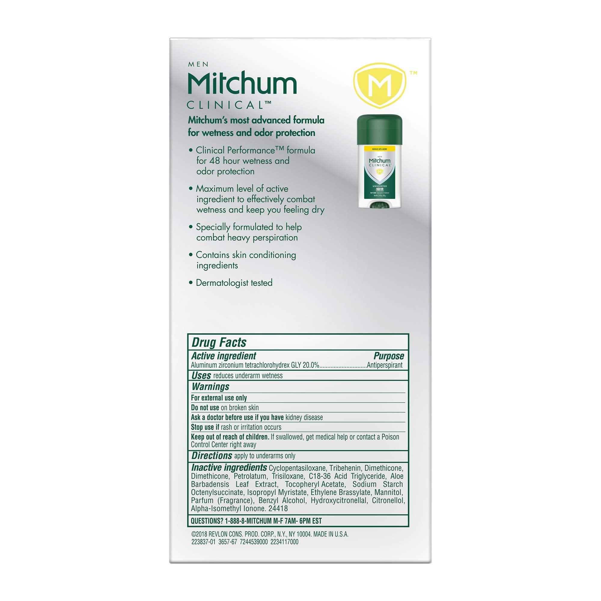 Desodorante Mitchum sin fragancia, protección 48 horas sin aromas que distraigan.