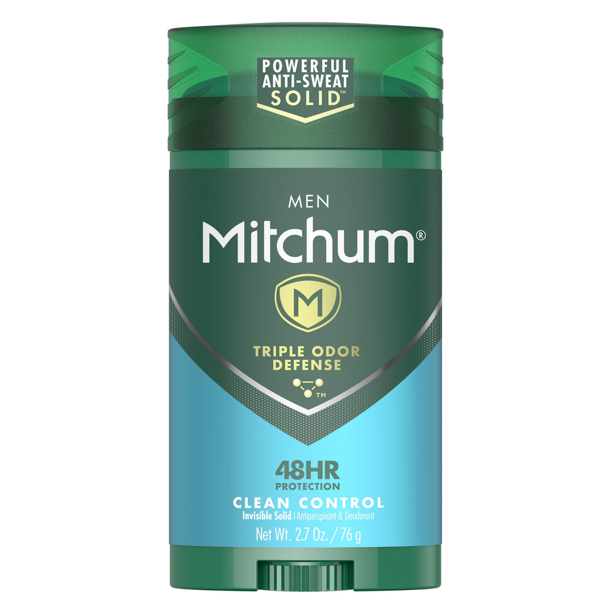 Mitchum Triple Odor Defense packaging showing reliable all-day protection.