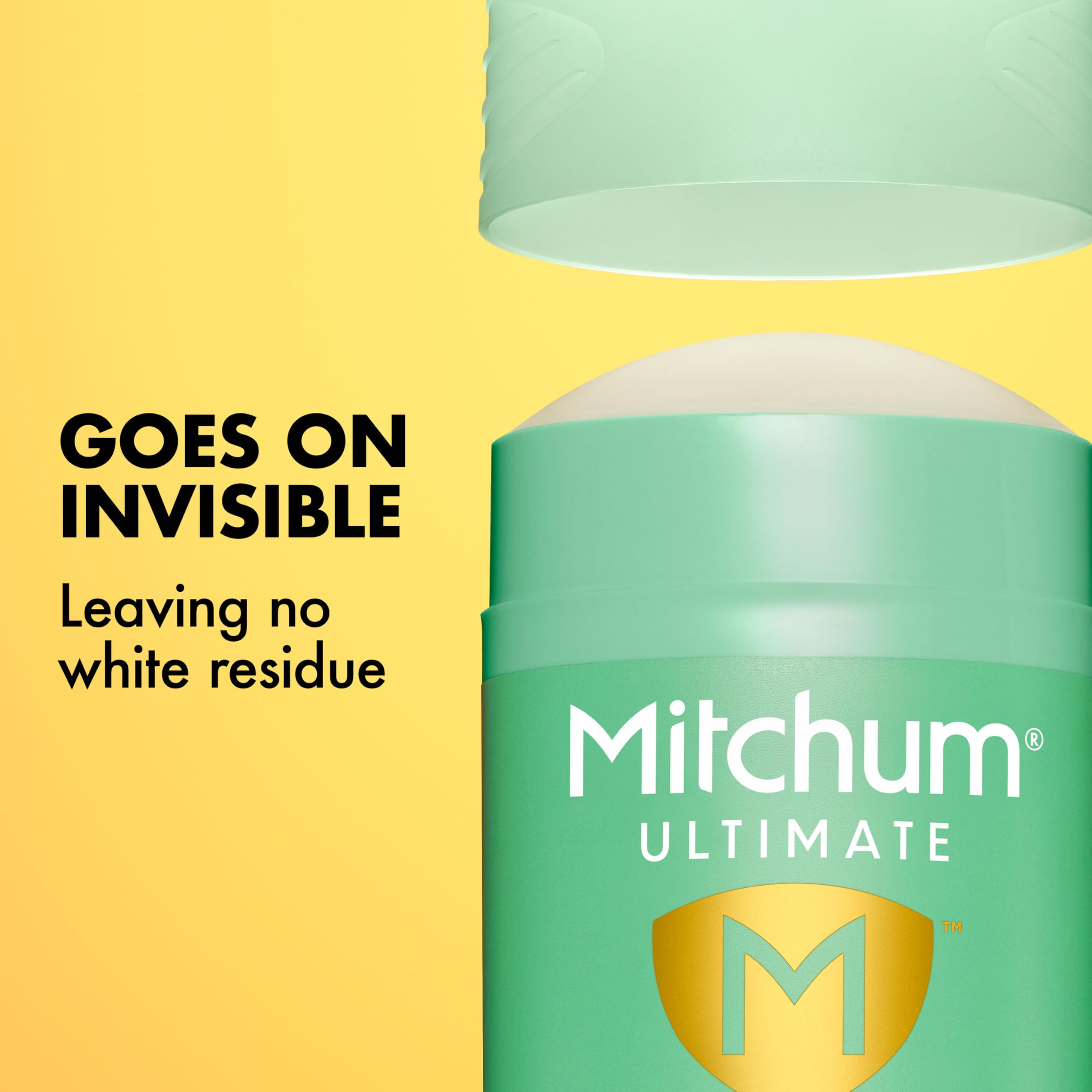 Mitchum Ultimate 72H: textura de barra y aplicación suave en axila.