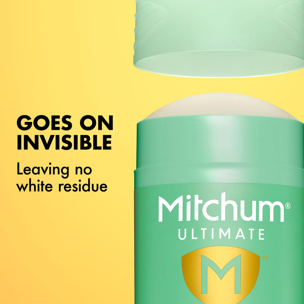Mitchum Ultimate 72H: textura de barra y aplicación suave en axila.