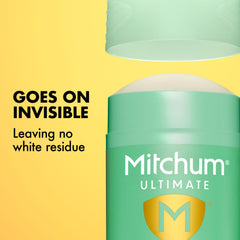 Mitchum Ultimate 72H: textura de barra y aplicación suave en axila.