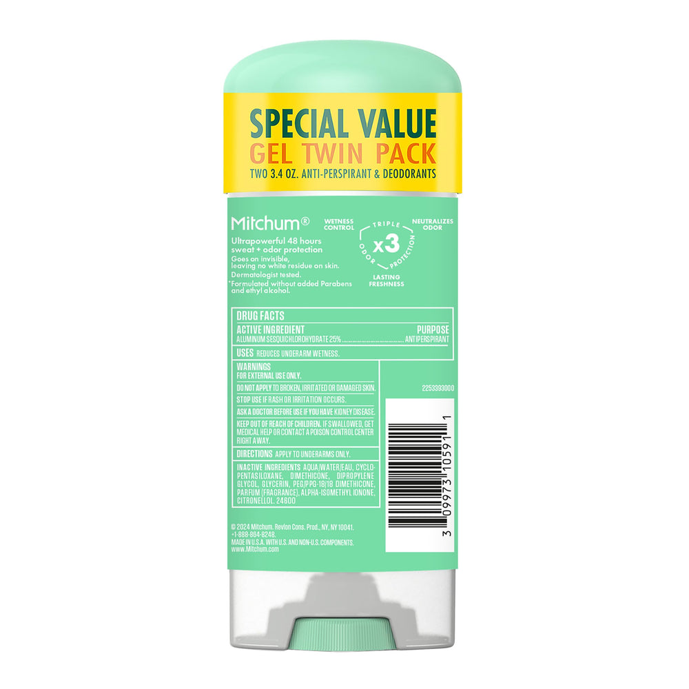 Mitchum Shower Fresh fragrance delivers a light, clean scent daily