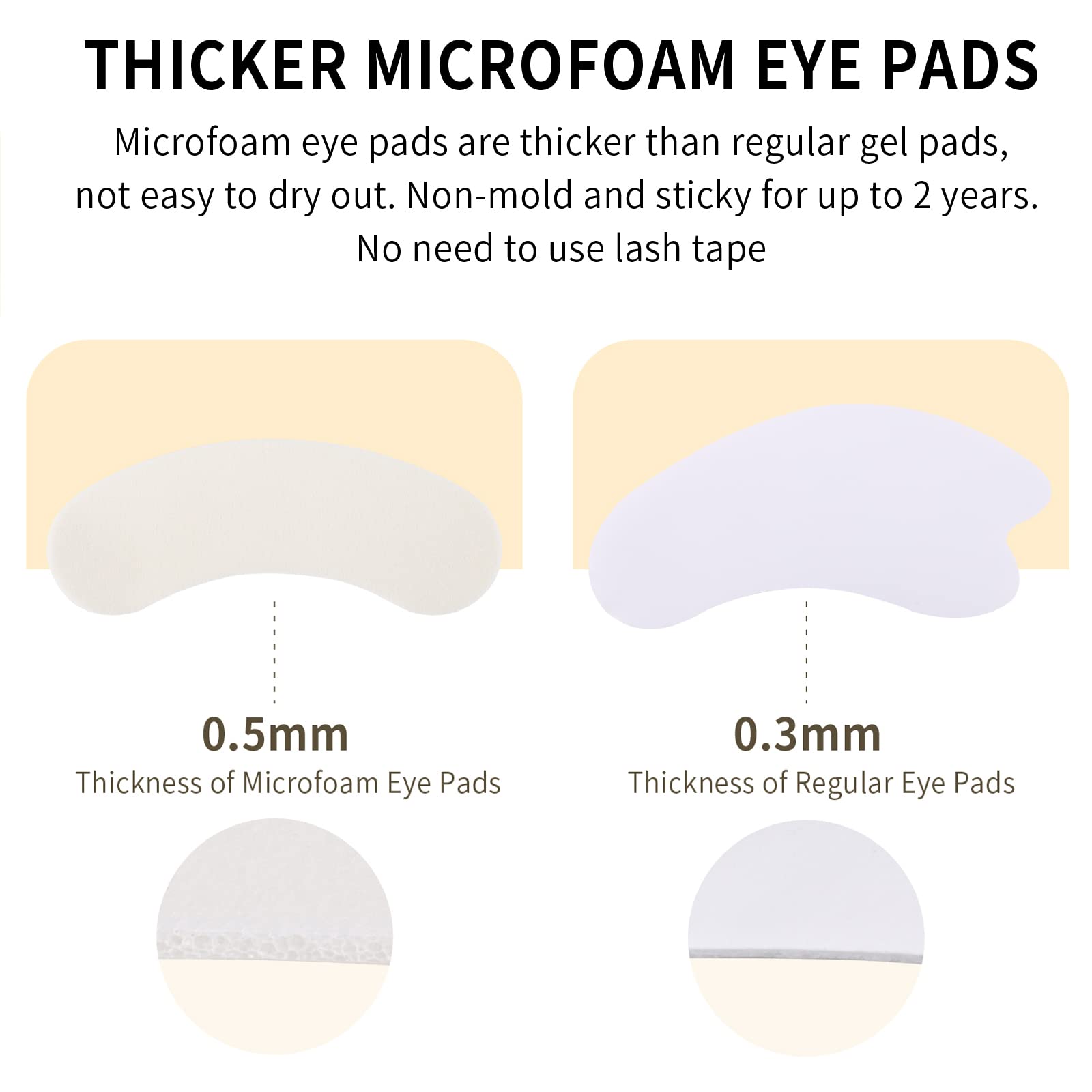 Miuffue curved-fit eye pads suit most eye shapes.