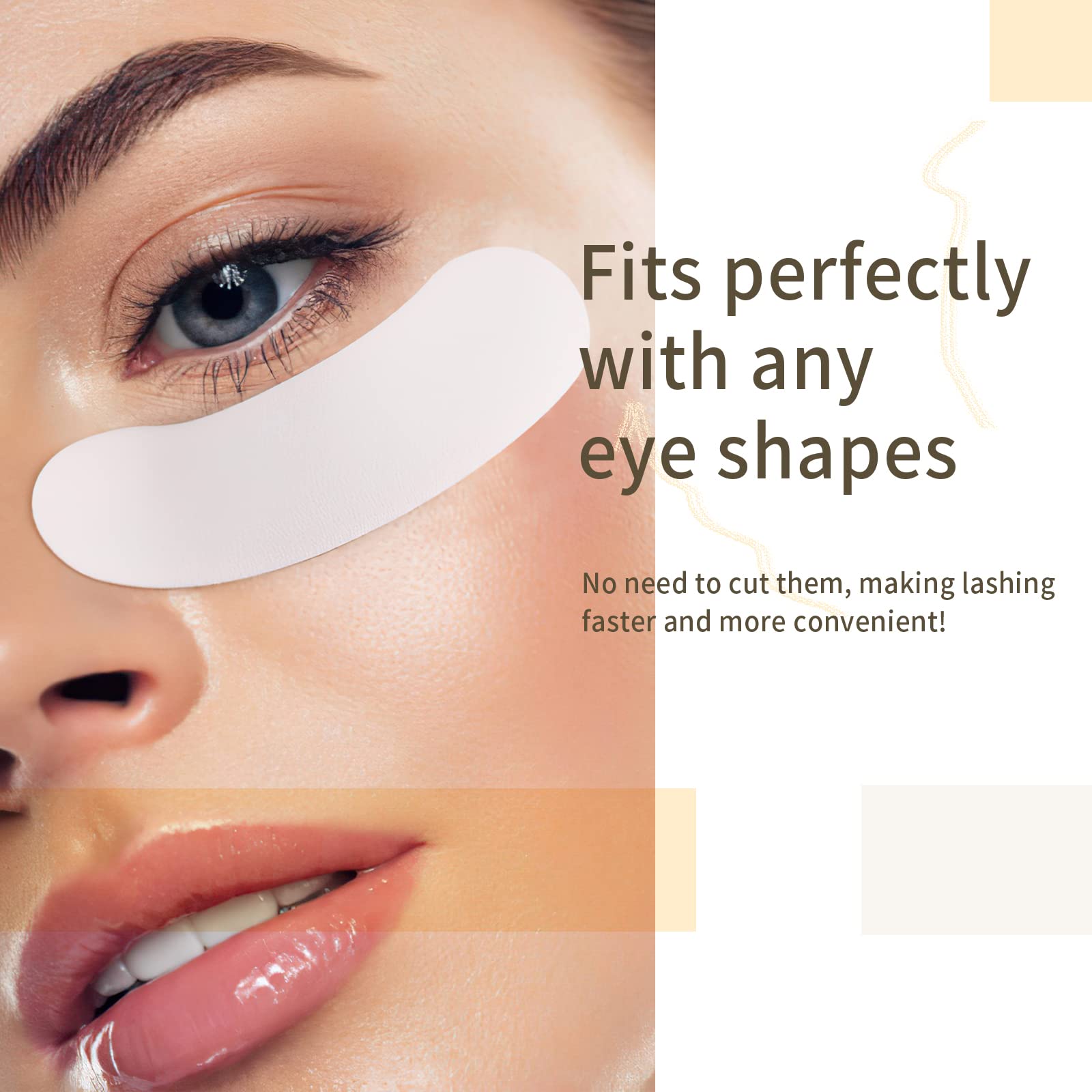 Miuffue easy-peel eye pads lift from backing without residue.