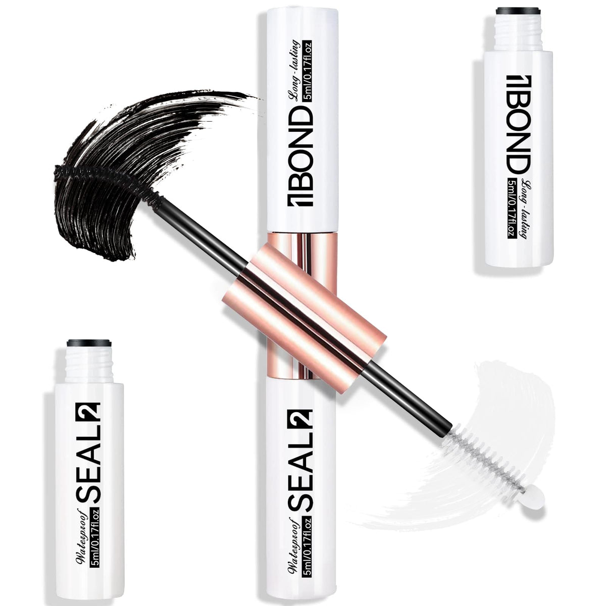 Miuffue eyelash glue cluster bond seal in compact case for all-day wear
